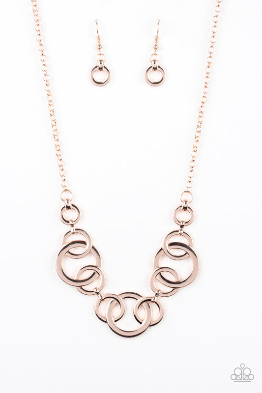 Paparazzi Accessories Going In Circles - Rose Gold