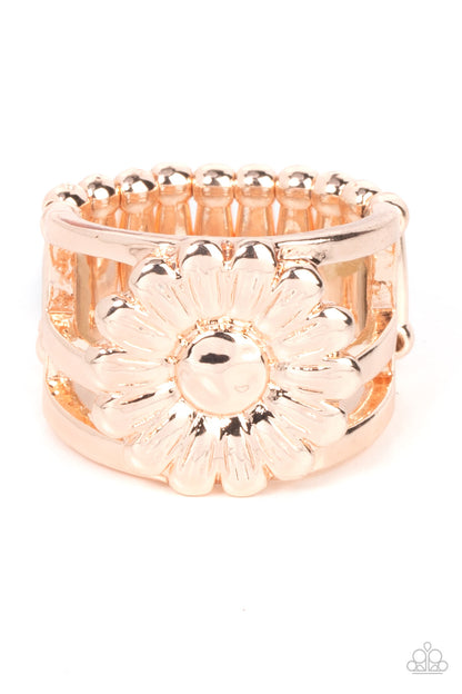 Paparazzi Accessories Roadside Daisies - Rose Gold