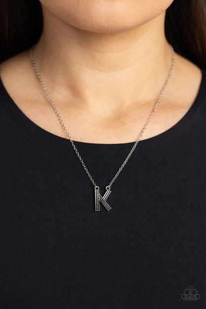 Paparazzi Accessories Leave Your Initials - Silver - K