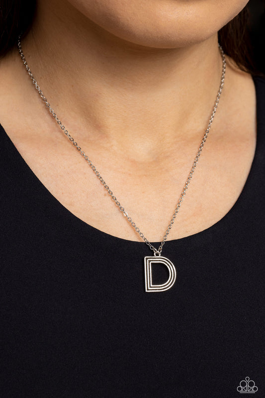 Paparazzi Accessories Leave Your Initials - Silver - D